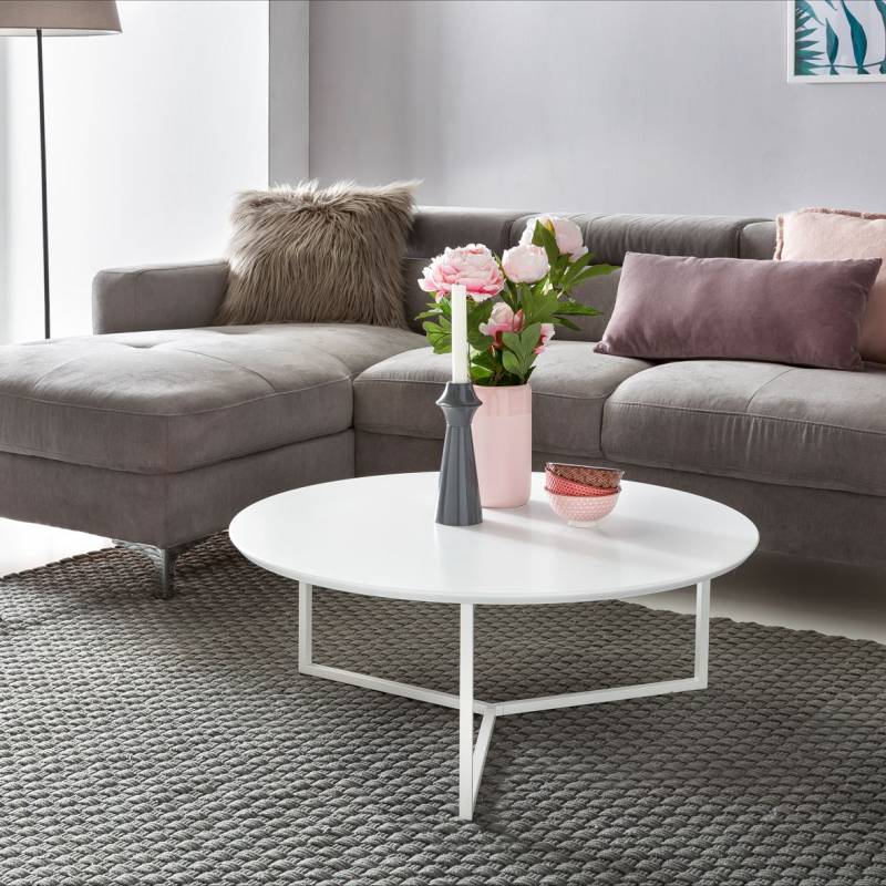 Couchtisch Tisch BRANDY MDF Weiss matt Gestell Metall 80x80 cm Couchtisch Tisch BRANDY MDF Weiss matt Gestell Metall 80x80 cm von Fun Möbel