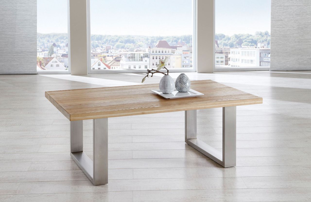 Couchtisch Tisch KENO Eiche vollmassiv geölt 120 x 80 cm von Fun Möbel