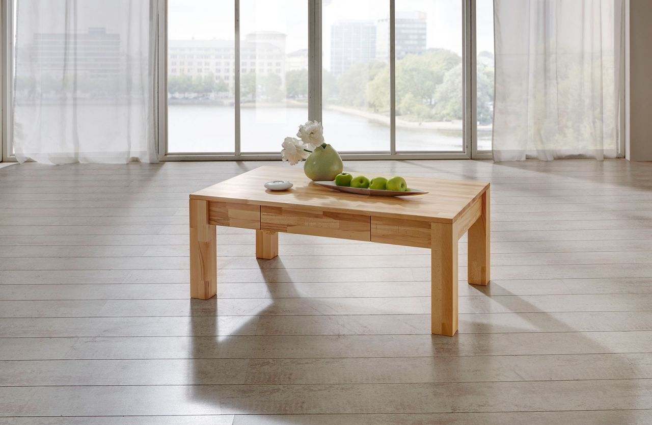 Couchtisch Tisch NICO Eiche vollmassiv /Echtholz 110 x 70 cm von Fun Möbel
