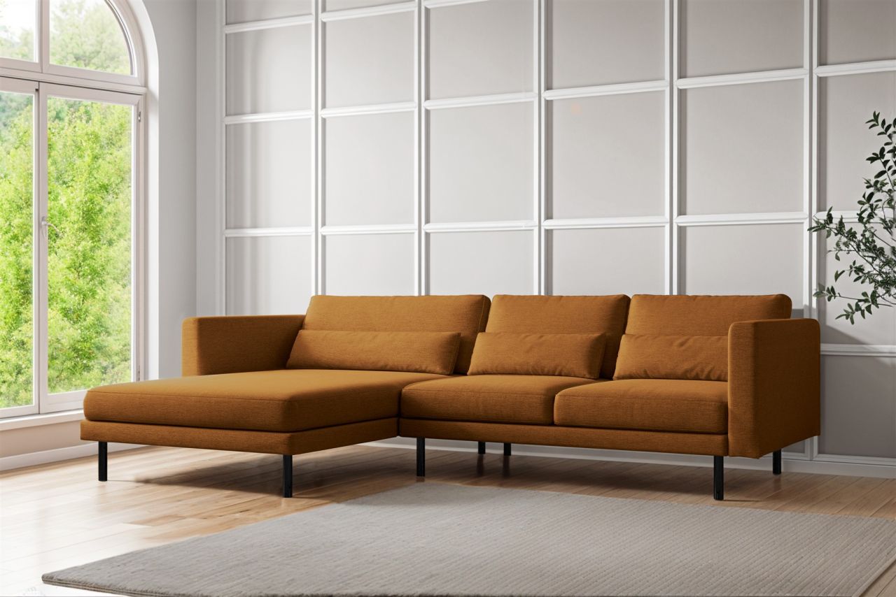Ecksofa Designersofa AGADA in Stoff Verita Rostbraun Ottomane Links Ecksofa Designersofa AGADA in Stoff Verita Rostbraun Ottomane Links von Fun Moebel