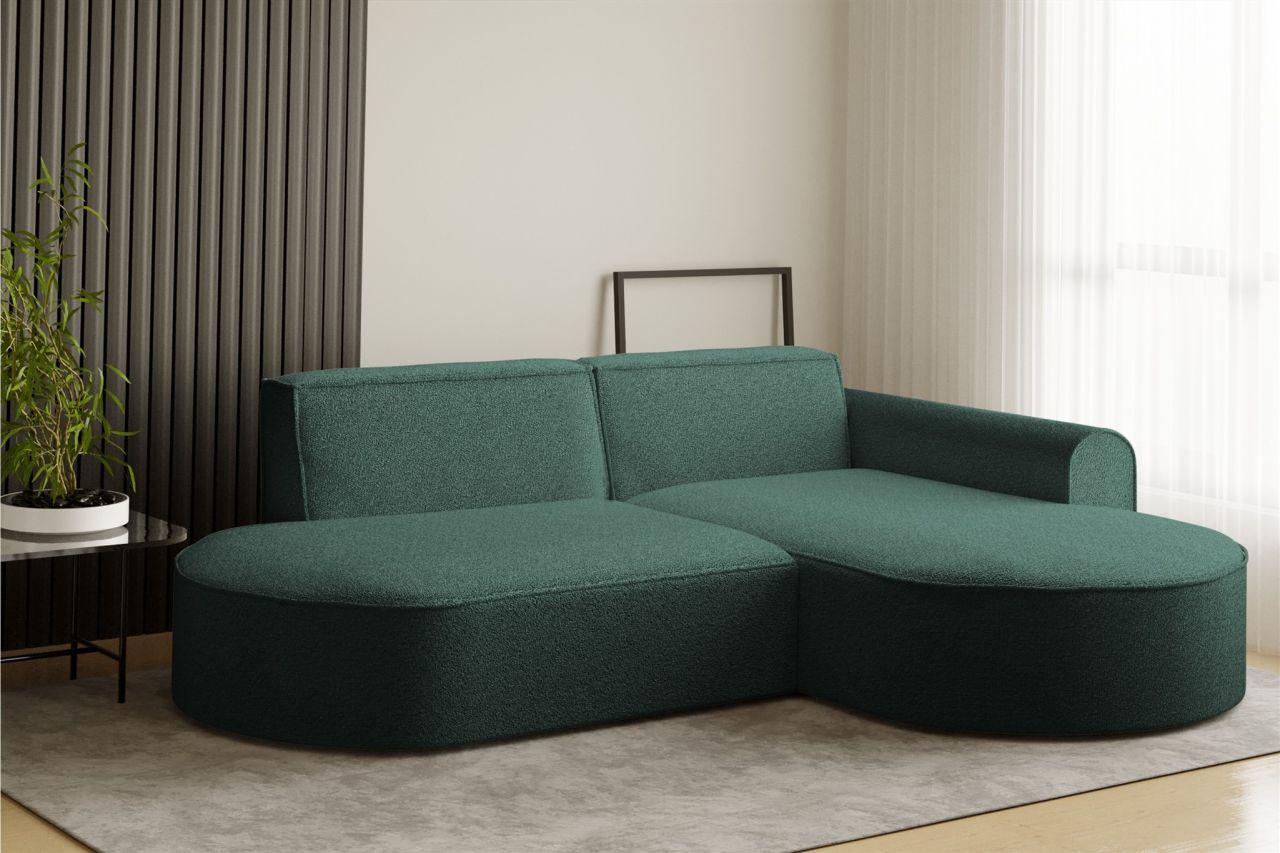 Ecksofa Designersofa BONDY in Stoff Ascot Petrol Ottomane Rechts Ecksofa Designersofa BONDY in Stoff Ascot Petrol Ottomane Rechts von Fun Möbel