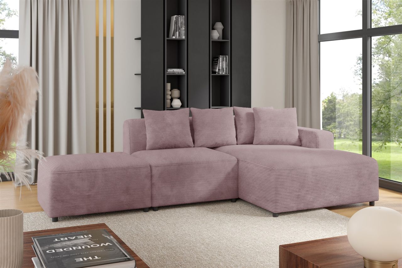 Ecksofa Designersofa MEGAN XS inkl. Hocker Stoff Poso Altrosa Ottomane Rechts Ecksofa Designersofa MEGAN XS inkl. Hocker Stoff Poso Altrosa Ottomane Rechts von Fun Möbel