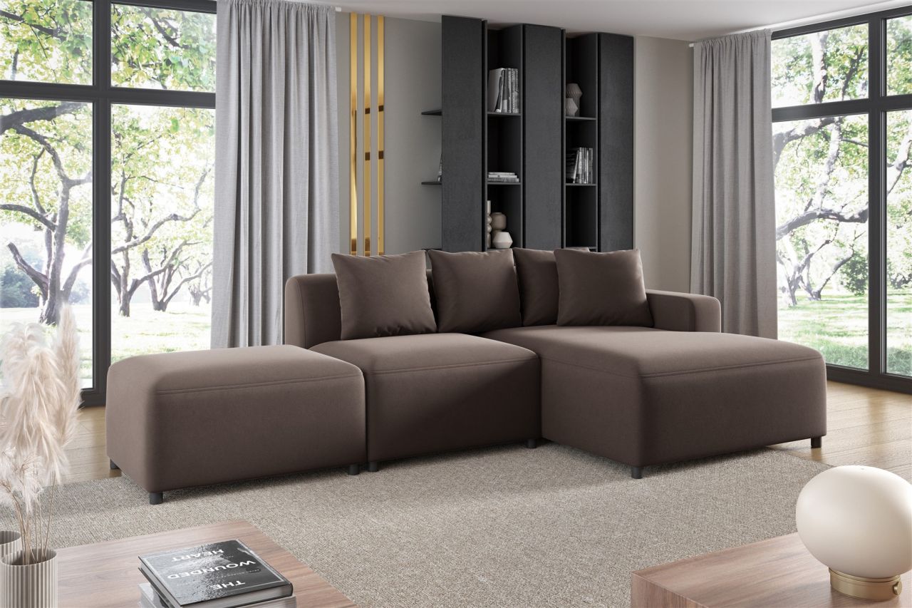 Ecksofa Designersofa MEGAN XS inkl. Hocker Stoff Salvador Braun Ottomane Rechts Ecksofa Designersofa MEGAN XS inkl. Hocker Stoff Salvador Braun Ottomane Rechts von Fun Möbel