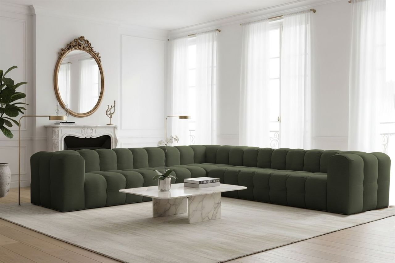 Ecksofa Designersofa SOLVIE XL in Stoff Tiffani Grün Seite Universal Ecksofa Designersofa SOLVIE XL in Stoff Tiffani Grün Seite Universal von Fun Möbel
