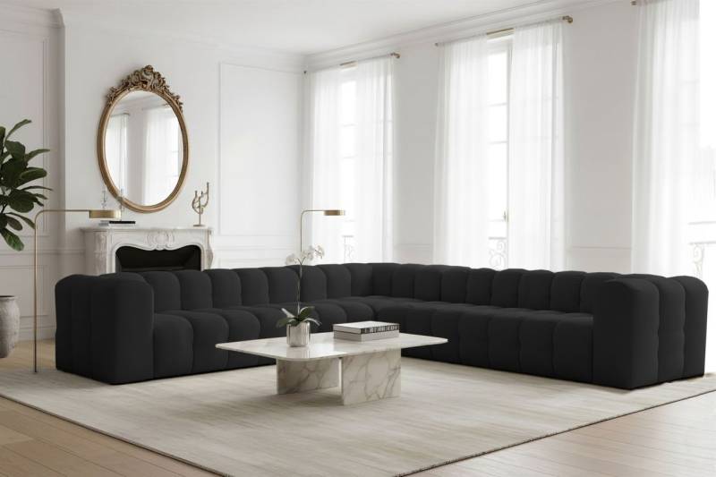 Ecksofa Designersofa SOLVIE XL in Stoff Tiffani Schwarz Seite Universal Ecksofa Designersofa SOLVIE XL in Stoff Tiffani Schwarz Seite Universal von Fun Möbel