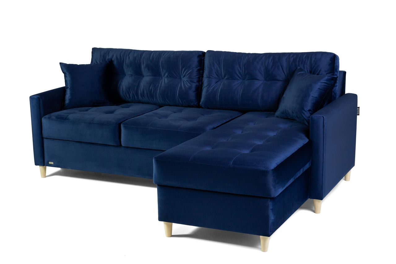 Ecksofa Schlafsofa MOLDE Stoff (FRENCH) Ottomane Rechts von Fun Moebel