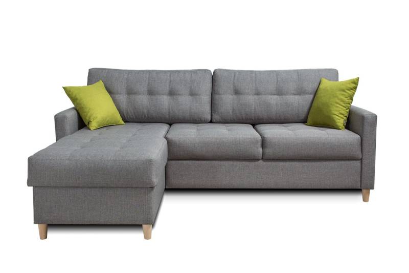 Ecksofa Schlafsofa MOLDE Webstoff (LUX) Ottomane Links von Fun Moebel