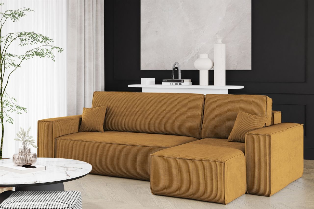 Ecksofa Schlafsofa Sofa MARIS Stoff Poso Senf Ottomane Rechts Ecksofa Schlafsofa Sofa MARIS Stoff Poso Senf Ottomane Rechts von Fun Möbel