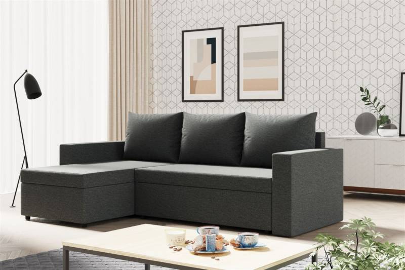 Ecksofa Sofa MERLE mit Schlaffunktion in div. Farbvarianten Ottomane Links von Fun Moebel