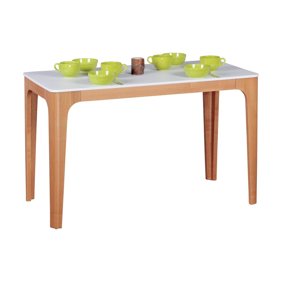 Esstisch Tisch - MAGNUS - Vierfußtisch 120x76 cm MDF Weiß lackiert von Fun Moebel