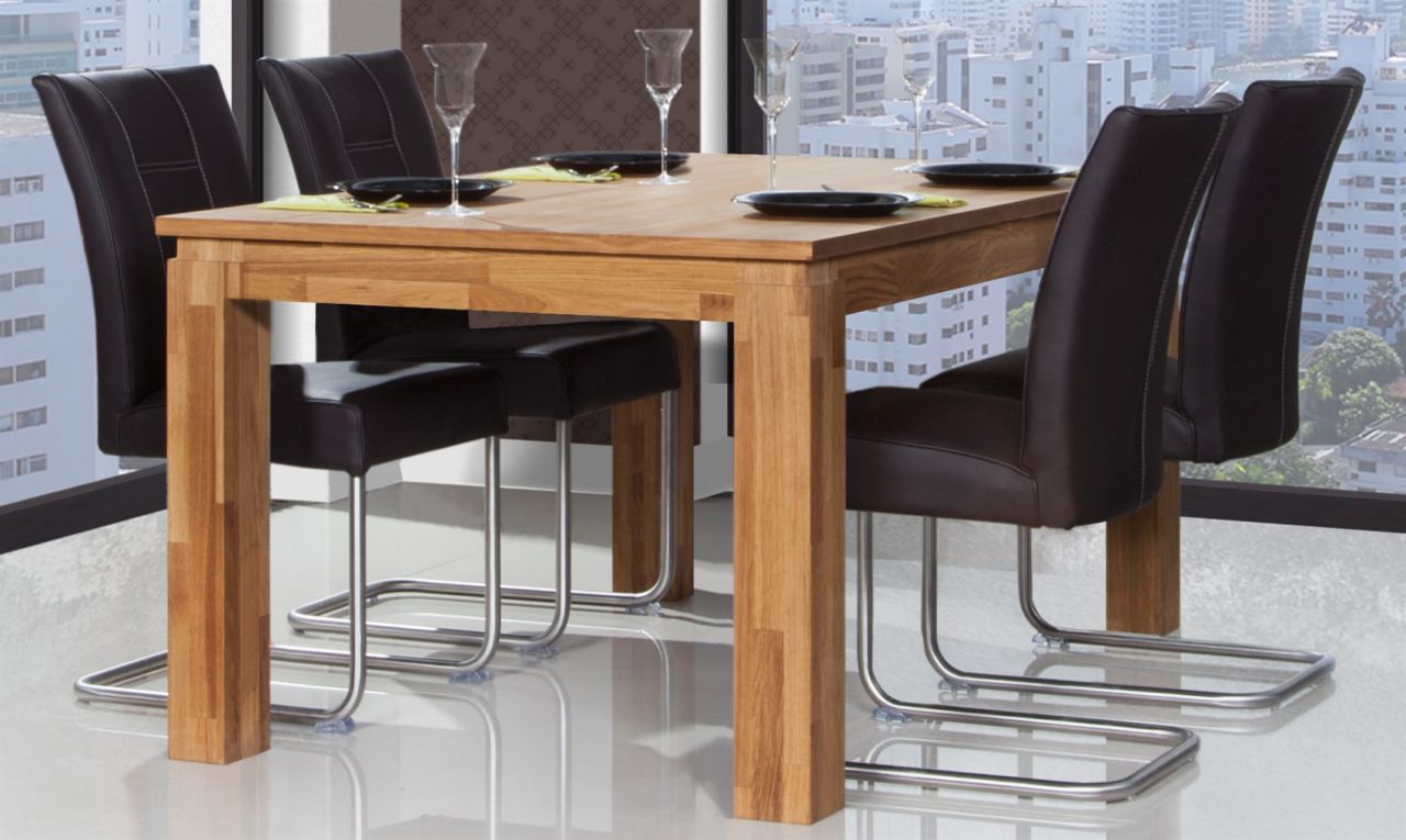 Esstisch Tisch MAISON Eiche massiv 120x100 cm von Fun Möbel