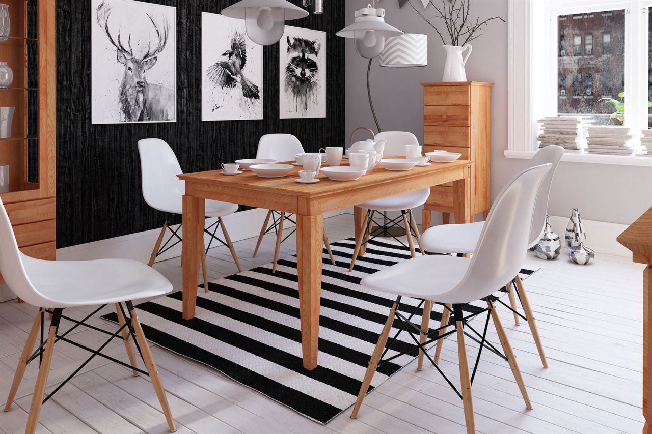 Esstisch Tisch Massivholztisch ausziehbar LENNES Eiche 120/165x90 cm Esstisch Tisch Massivholztisch ausziehbar LENNES Eiche 120/165x90 cm von Fun Möbel
