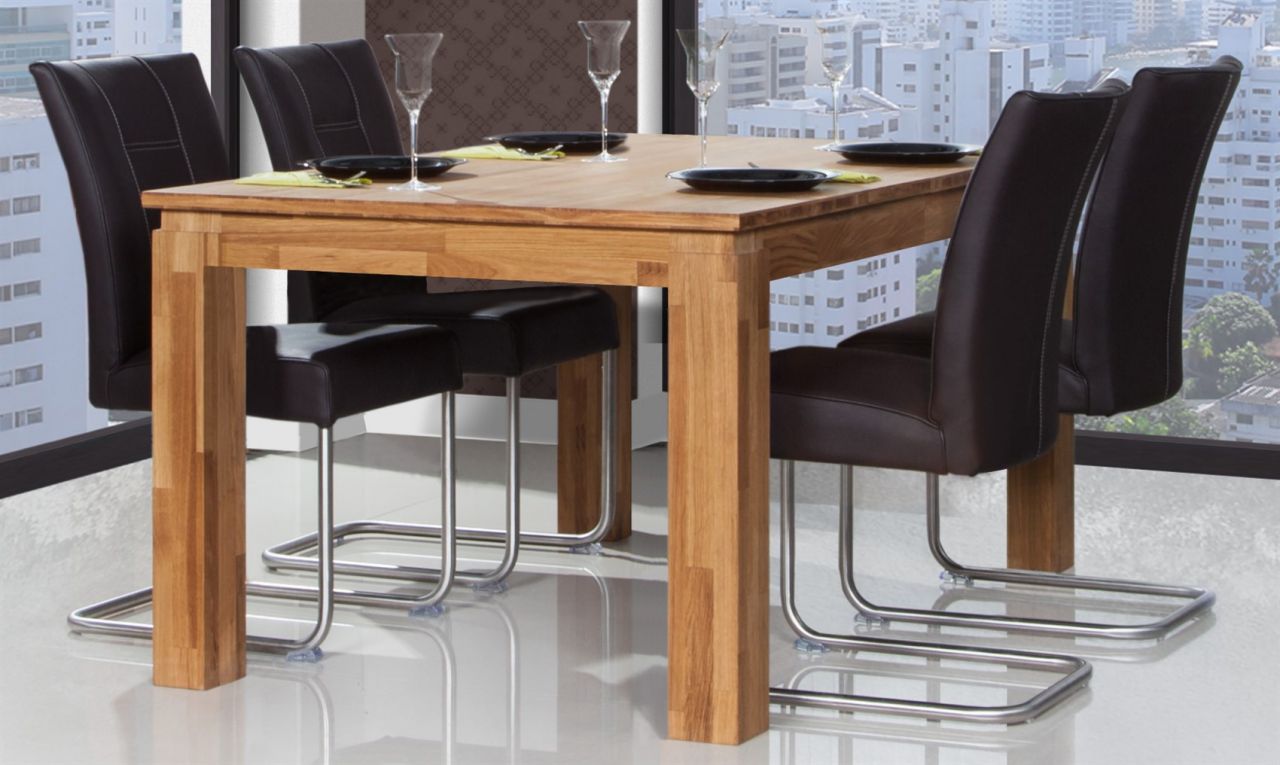 Esstisch Tisch ausziehbar MAISON Buche massiv 120/165x90 cm von Fun Möbel