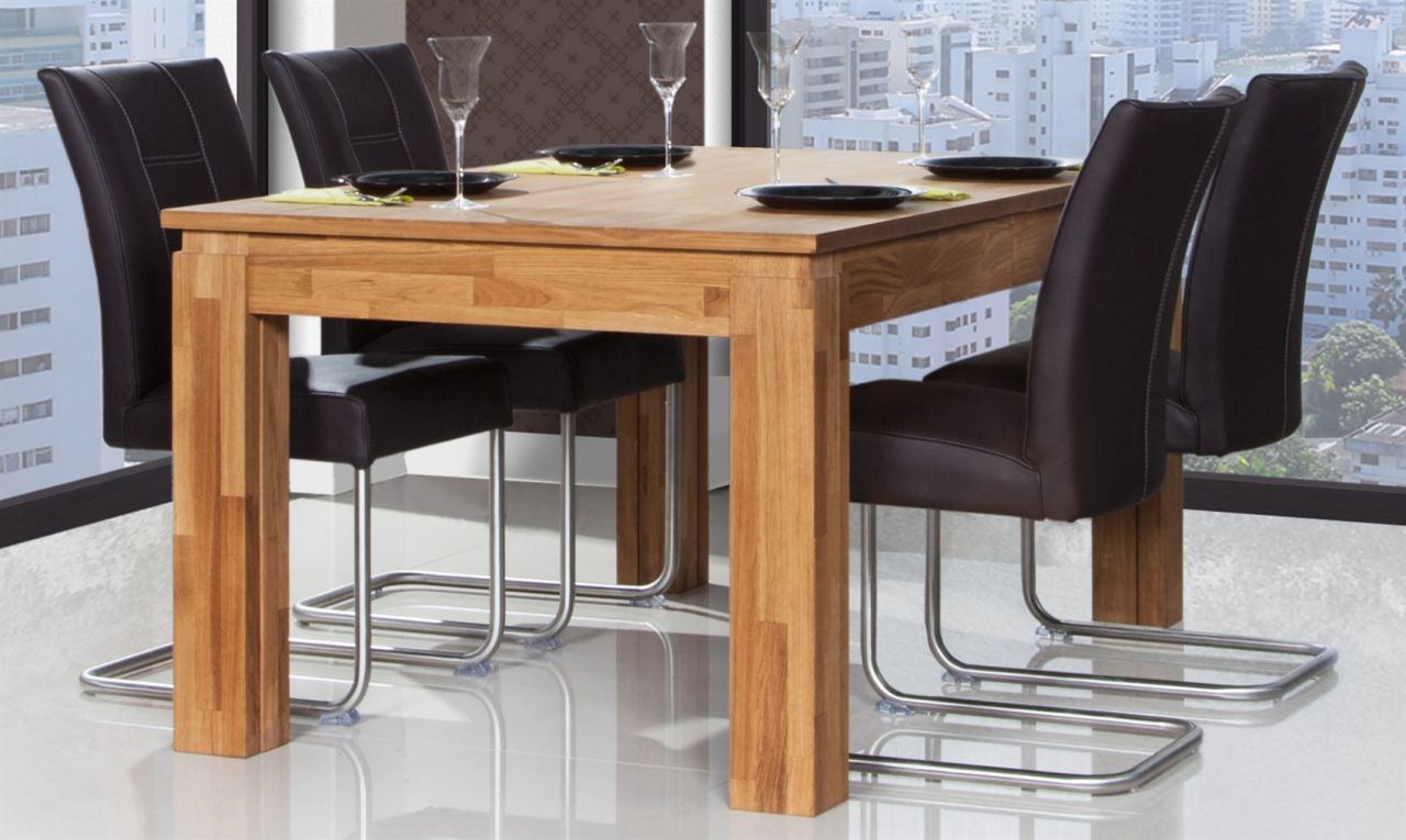 Esstisch Tisch ausziehbar MAISON Buche massiv 160/385x100 cm von Fun Möbel