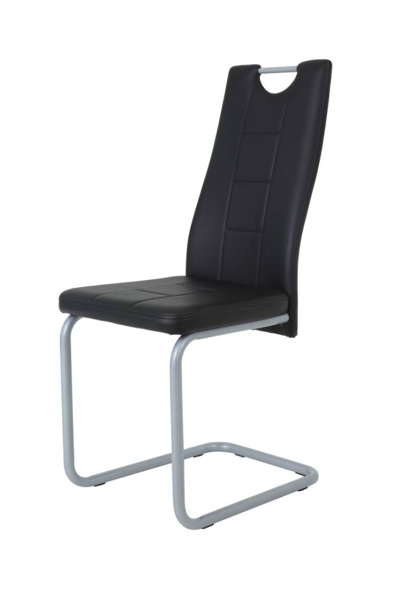 Esszimmerstühle Stühle Freischwinger 4er Set - Katy - Schwarz von Fun Möbel
