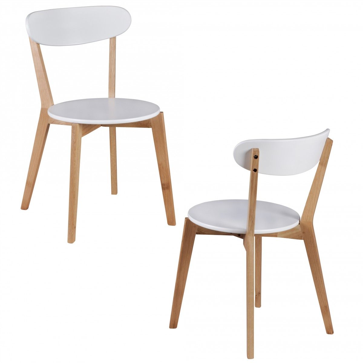 Esszimmerstühle Stühle Vierfußstuhl 2er-Set TORGE Weiss /Rubberwood Esszimmerstühle Stühle Vierfußstuhl 2er-Set TORGE Weiss /Rubberwood von Fun Möbel