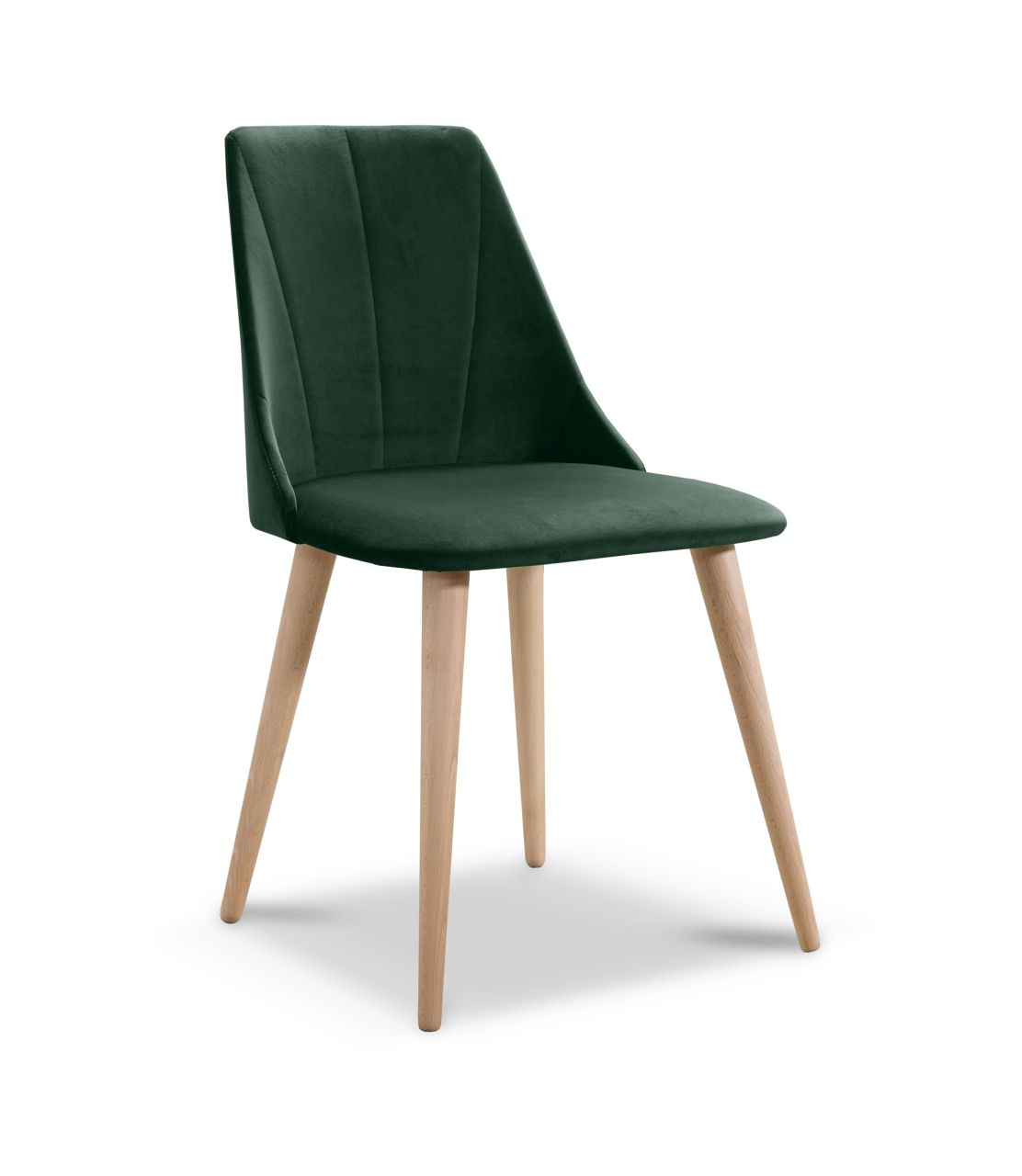 Esszimmerstühle Stuhle 2er Set CAROS Massivholz Buche Stoff Grün von Fun Möbel