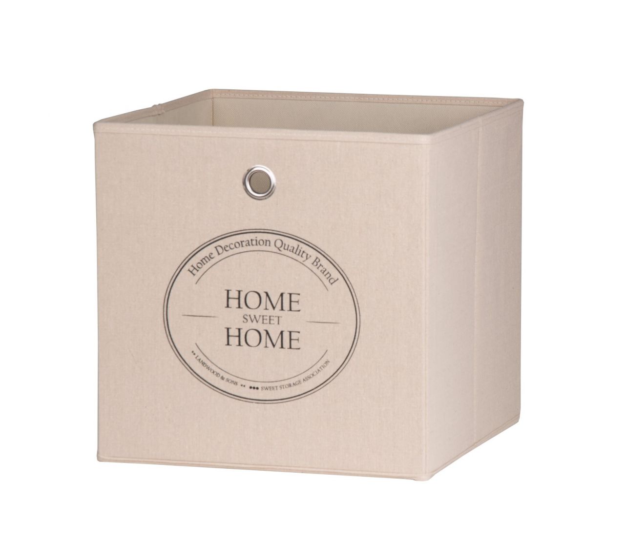 Faltbox Box - Home -32 x 32 cm - Beige von Fun Moebel