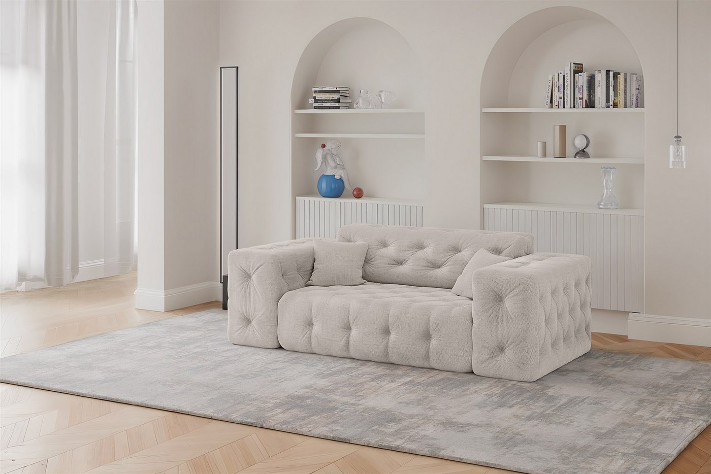 Fun Möbel 2-Sitzer Designersofa CHANTAL in Stoff Moly, inkl. 2 Zierkissen Fun Möbel 2-Sitzer Designersofa CHANTAL in Stoff Moly, inkl. 2 Zierkissen von Fun Möbel