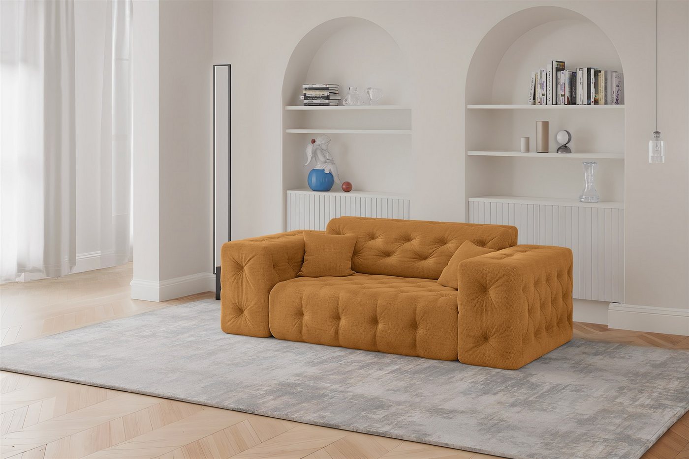 Fun Möbel 2-Sitzer Designersofa CHANTAL in Stoff Moly, inkl. 2 Zierkissen Fun Möbel 2-Sitzer Designersofa CHANTAL in Stoff Moly, inkl. 2 Zierkissen von Fun Möbel