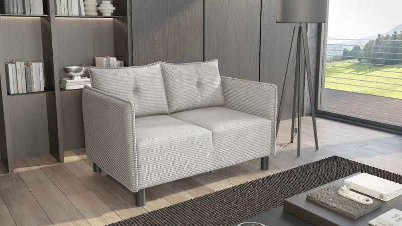 Fun Möbel 2-Sitzer Designersofa DECLAN in Stoff Lincoln, Inkl. 2 x Rückenkissen von Fun Möbel