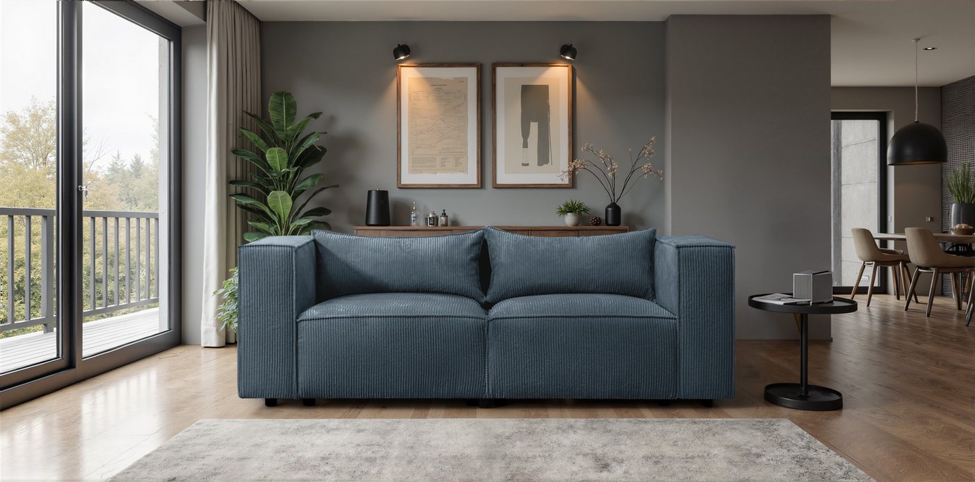 Fun Möbel 2-Sitzer Designersofa NEVIO in Stoff Lincoln, Rundumbezug Fun Möbel 2-Sitzer Designersofa NEVIO in Stoff Lincoln, Rundumbezug von Fun Möbel