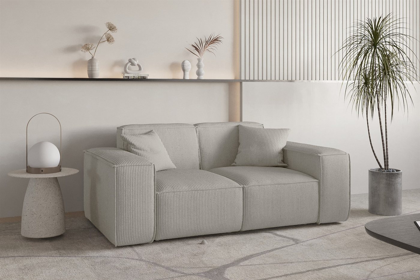 Fun Möbel 2-Sitzer Sofa Designersofa CELES PREMIUM in Stoff Scala, Auch als Set erhältlich, inkl. 2 Zierkissen, Rundumbezug Fun Möbel 2-Sitzer Sofa Designersofa CELES PREMIUM in Stoff Scala, Auch als Set erhältlich, inkl. 2 Zierkissen, Rundumbezug von Fun Möbel