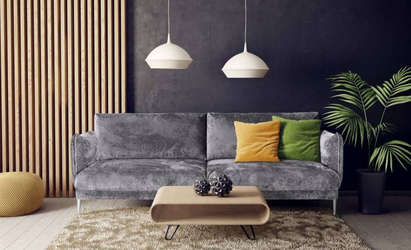 Fun Möbel 2-Sitzer Sofa Designersofa MADISON 2-Sitzer in Stoff Tender Way, Rücken echt bezogen von Fun Möbel