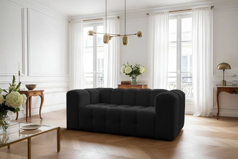 Fun Möbel 2-Sitzer Sofa Designersofa SOLVIE, Stoff Moly oder Tiffani, Sofa-Rücken echt bezogen Fun Möbel 2-Sitzer Sofa Designersofa SOLVIE, Stoff Moly oder Tiffani, Sofa-Rücken echt bezogen von Fun Möbel