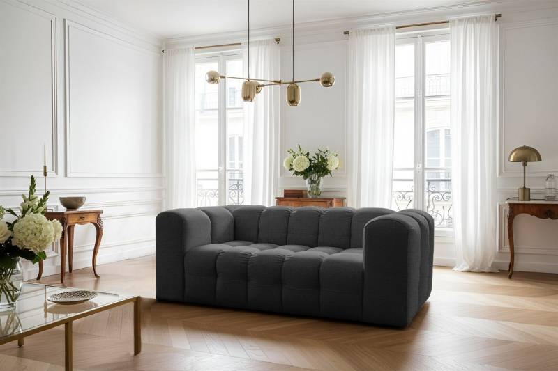 Fun Möbel 2-Sitzer Sofa Designersofa SOLVIE, Stoff Moly oder Tiffani, Sofa-Rücken echt bezogen Fun Möbel 2-Sitzer Sofa Designersofa SOLVIE, Stoff Moly oder Tiffani, Sofa-Rücken echt bezogen von Fun Möbel