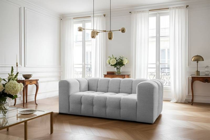 Fun Möbel 2-Sitzer Sofa Designersofa SOLVIE, Stoff Moly oder Tiffani, Sofa-Rücken echt bezogen Fun Möbel 2-Sitzer Sofa Designersofa SOLVIE, Stoff Moly oder Tiffani, Sofa-Rücken echt bezogen von Fun Möbel