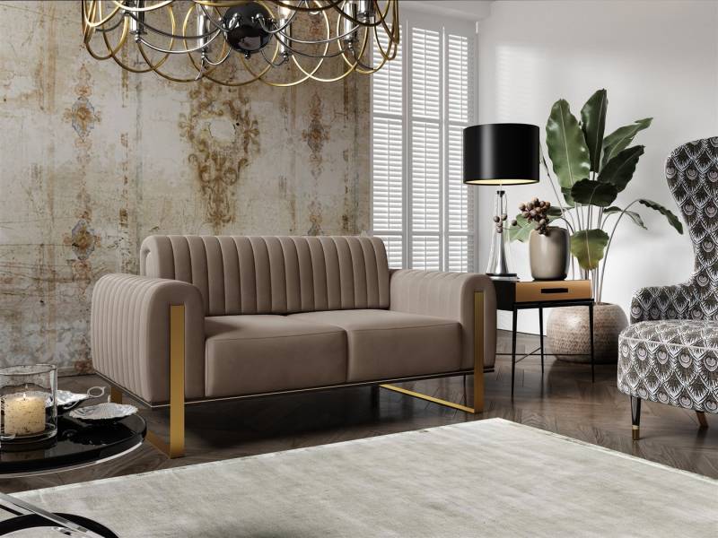 Fun Möbel 2-Sitzer Sofa Designersofa VALERIE in Stoff Elisa Velvet, auch im Set erhältlich, Rückenlehne verstellbar Fun Möbel 2-Sitzer Sofa Designersofa VALERIE in Stoff Elisa Velvet, auch im Set erhältlich, Rückenlehne verstellbar von Fun Möbel