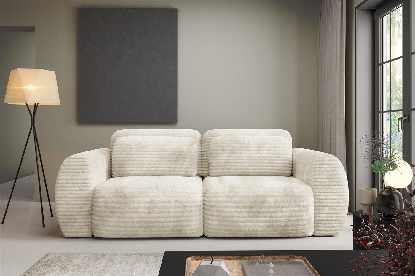Fun Möbel 2-Sitzer Sofa mit Schlaffunktion FUN CARTER in Stoff Ambience, inkl. Bettkasten, Inkl. 4 Rückenkissen Fun Möbel 2-Sitzer Sofa mit Schlaffunktion FUN CARTER in Stoff Ambience, inkl. Bettkasten, Inkl. 4 Rückenkissen von Fun Möbel