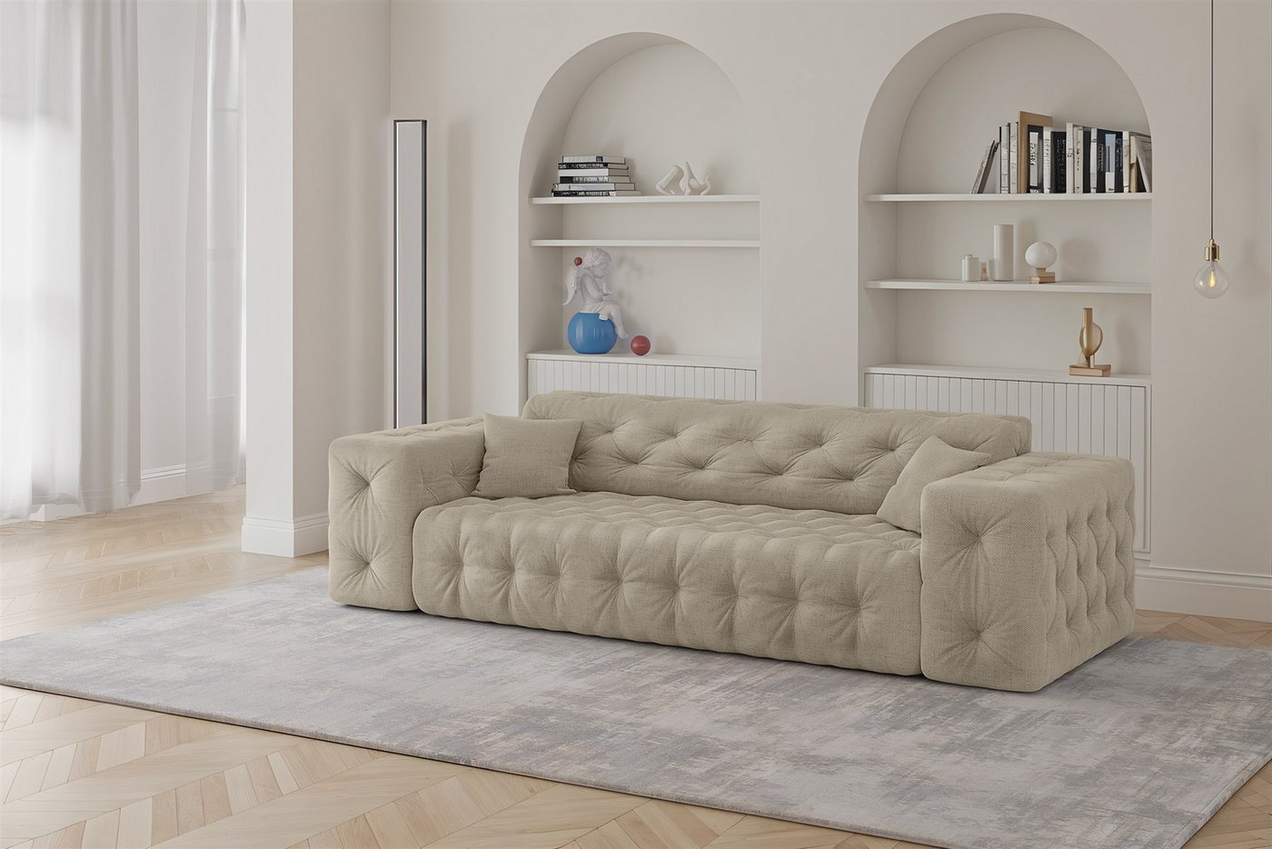 Fun Möbel 3-Sitzer Designersofa CHANTAL in Stoff Moly, inkl. 2 Zierkissen Fun Möbel 3-Sitzer Designersofa CHANTAL in Stoff Moly, inkl. 2 Zierkissen von Fun Möbel