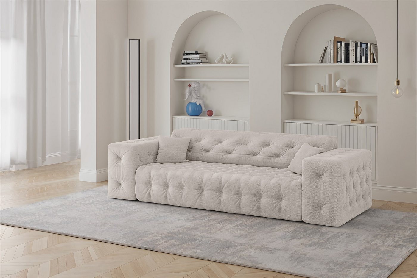 Fun Möbel 3-Sitzer Designersofa CHANTAL in Stoff Moly, inkl. 2 Zierkissen Fun Möbel 3-Sitzer Designersofa CHANTAL in Stoff Moly, inkl. 2 Zierkissen von Fun Möbel