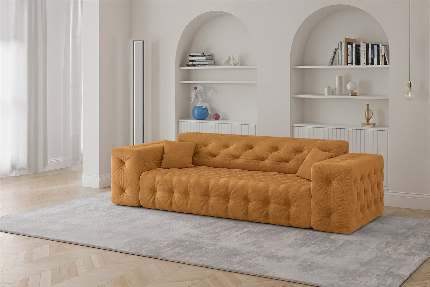 Fun Möbel 3-Sitzer Designersofa CHANTAL in Stoff Moly, inkl. 2 Zierkissen Fun Möbel 3-Sitzer Designersofa CHANTAL in Stoff Moly, inkl. 2 Zierkissen von Fun Möbel