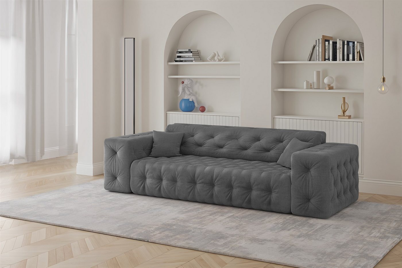 Fun Möbel 3-Sitzer Designersofa CHANTAL in Stoff Moly, inkl. 2 Zierkissen Fun Möbel 3-Sitzer Designersofa CHANTAL in Stoff Moly, inkl. 2 Zierkissen von Fun Möbel