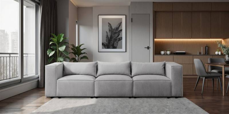 Fun Möbel 3-Sitzer Designersofa FUN MIKEL in Stoff Lincoln, Rundumbezug Fun Möbel 3-Sitzer Designersofa FUN MIKEL in Stoff Lincoln, Rundumbezug von Fun Möbel