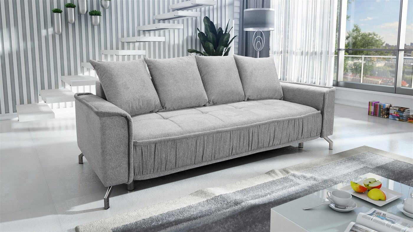 Fun Möbel 3-Sitzer Schlafsofa Sofa FLORENCE in Stoff Bubble oder Element, inkl. 4 Rückenkissen, inkl. Schlaffunktion mit Bettkasten Fun Möbel 3-Sitzer Schlafsofa Sofa FLORENCE in Stoff Bubble oder Element, inkl. 4 Rückenkissen, inkl. Schlaffunktion mit Bettkasten von Fun Möbel