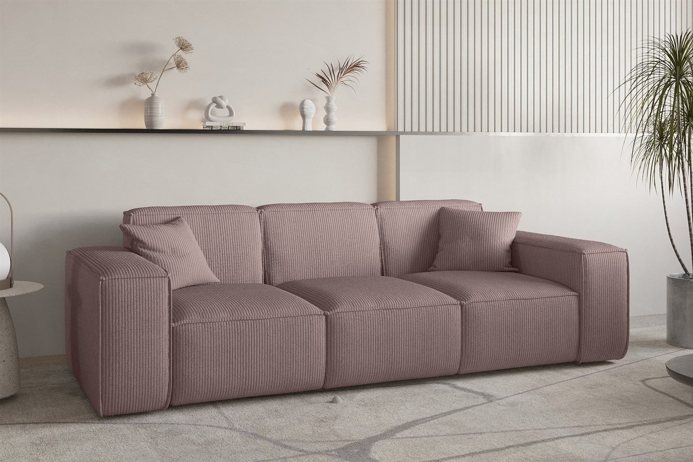 Fun Möbel 3-Sitzer Sofa Designersofa CELES PREMIUM in Stoff Scala, Auch als Set erhältlich von Fun Möbel