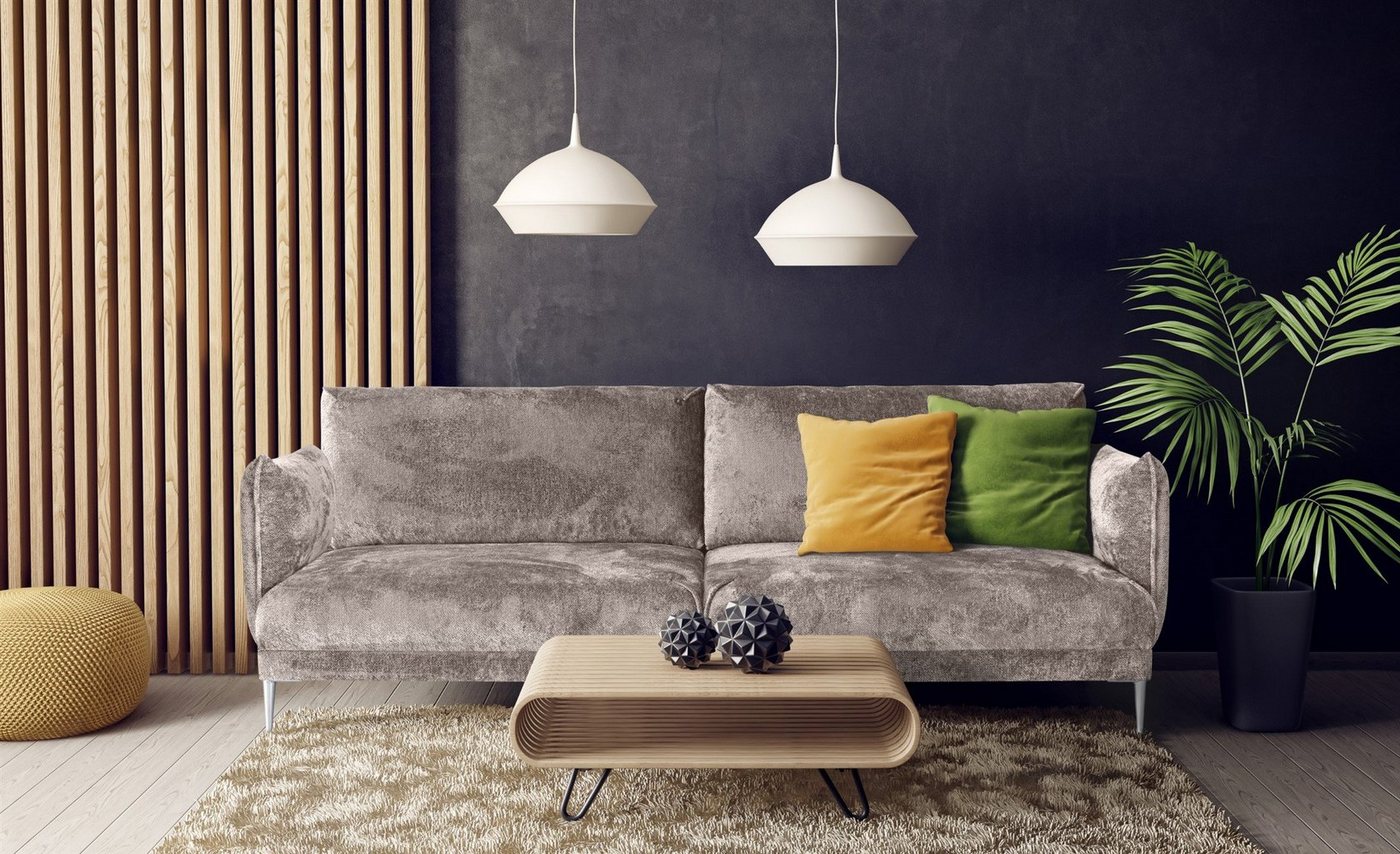 Fun Möbel 3-Sitzer Sofa Designersofa MADISON 3-Sitzer in Stoff Tender Way, Rücken echt bezogen Fun Möbel 3-Sitzer Sofa Designersofa MADISON 3-Sitzer in Stoff Tender Way, Rücken echt bezogen von Fun Möbel