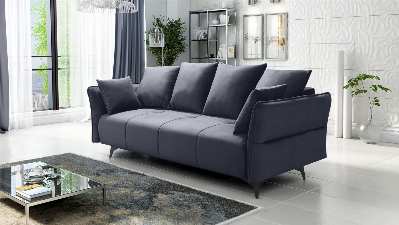 Fun Möbel 3-Sitzer Sofa Designersofa SADIE 3-Sitzer mit Schlaffunktion in Stoff Element, inkl. Bettkasten, Rücken echt bezogen Fun Möbel 3-Sitzer Sofa Designersofa SADIE 3-Sitzer mit Schlaffunktion in Stoff Element, inkl. Bettkasten, Rücken echt bezogen von Fun Möbel