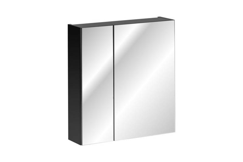 Fun Möbel Badmöbel-Set Badezimmer Spiegelschrank AKAN Schwarz 60/80, (Spiegelschrank) von Fun Möbel