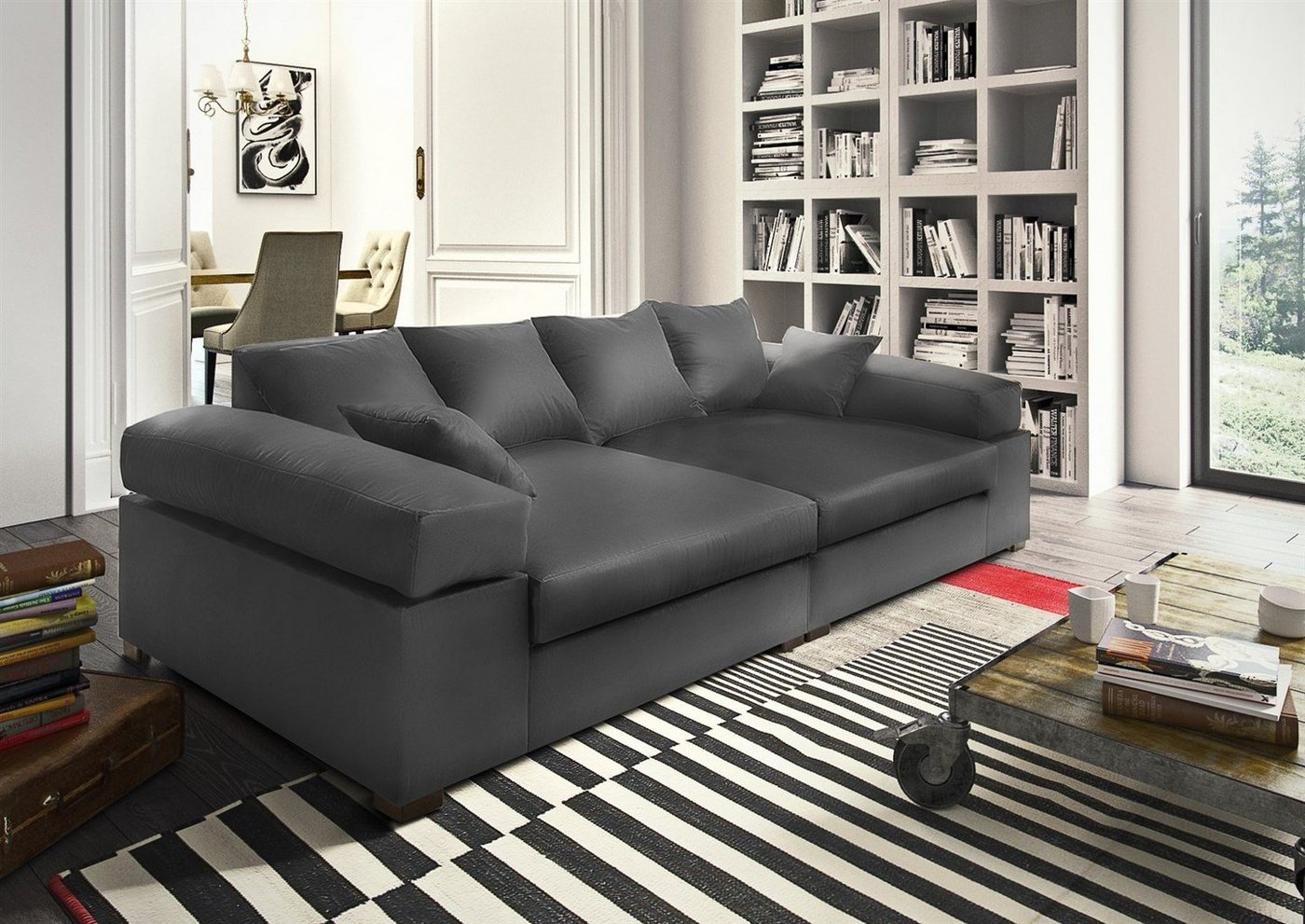 Fun Möbel Big-Sofa Big Sofa Couchgarnitur Megasofa Riesensofa AREZZO, inkl. Zierkissen 1 Teile, Neue Stoffe unter der Artikelnummer: S0V8R0K8OM1P2 von Fun Möbel