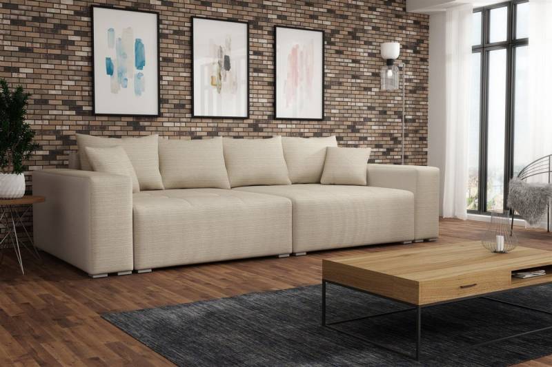 Fun Möbel Big-Sofa Big Sofa Couchgarnitur REGGIO Megasofa mit Schlaffunktion, 1 Teile, mit Schlaffunktion und Bettkästen von Fun Möbel