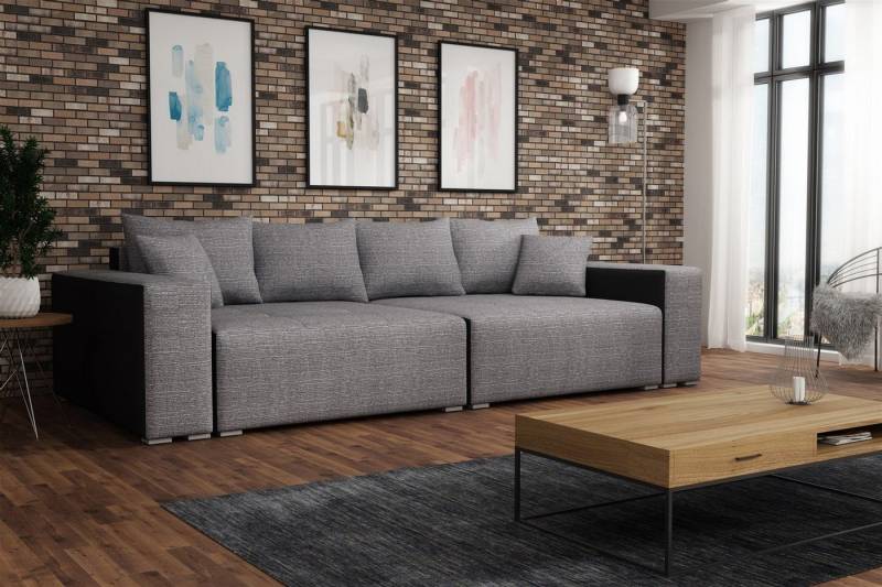 Fun Möbel Big-Sofa Big Sofa Couchgarnitur REGGIO Megasofa mit Schlaffunktion, 1 Teile, mit Schlaffunktion und Bettkästen von Fun Möbel