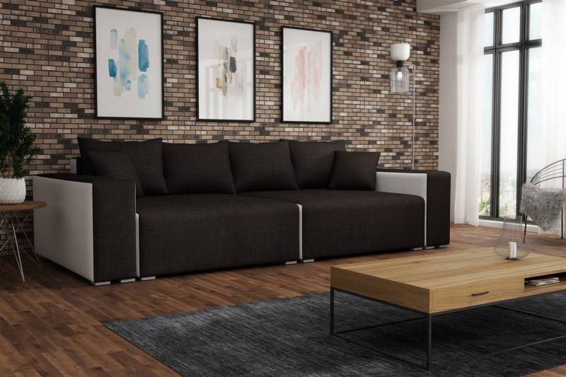 Fun Möbel Big-Sofa Big Sofa Couchgarnitur REGGIO Megasofa mit Schlaffunktion, 1 Teile, mit Schlaffunktion und Bettkästen von Fun Möbel