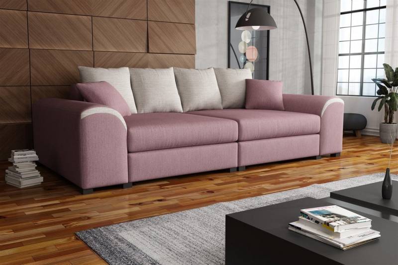 Fun Möbel Big-Sofa Big Sofa Couchgarnitur WELLS Megasofa in Stoff, inkl. Zierkissen von Fun Möbel