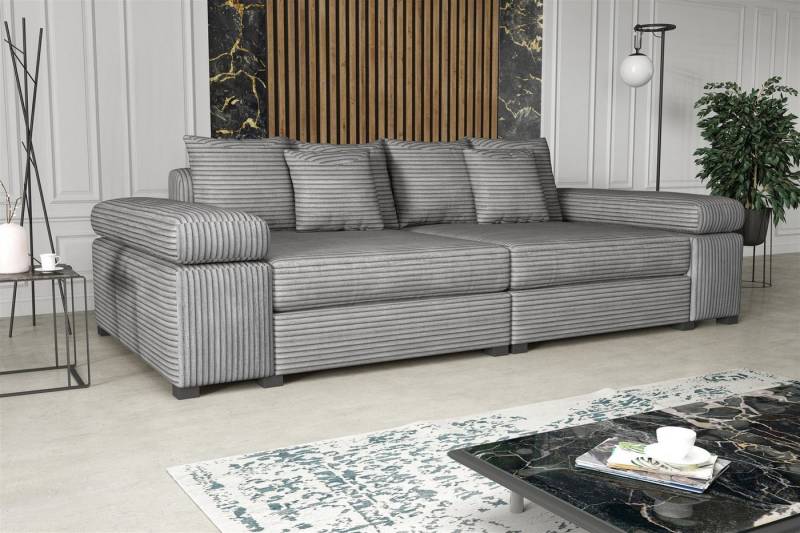 Fun Möbel Big-Sofa Couchgarnitur Megasofa Riesensofa AREZZO in Stoff, mit oder ohne Hocker, Kunstleder oder Vintage-look Artikelnummer: S072G0U59YIP2 von Fun Möbel