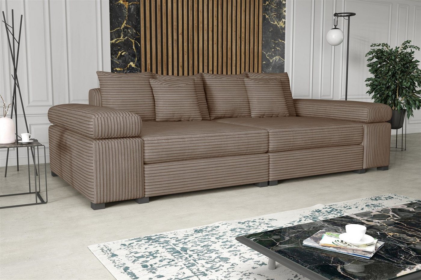 Fun Möbel Big-Sofa Couchgarnitur Megasofa Riesensofa AREZZO in Stoff, mit oder ohne Hocker, Kunstleder oder Vintage-look Artikelnummer: S072G0U59YIP2 Fun Möbel Big-Sofa Couchgarnitur Megasofa Riesensofa AREZZO in Stoff, mit oder ohne Hocker, Kunstleder oder Vintage-look Artikelnummer: S072G0U59YIP2 von Fun Möbel
